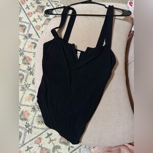 Free People Black Bodysuit